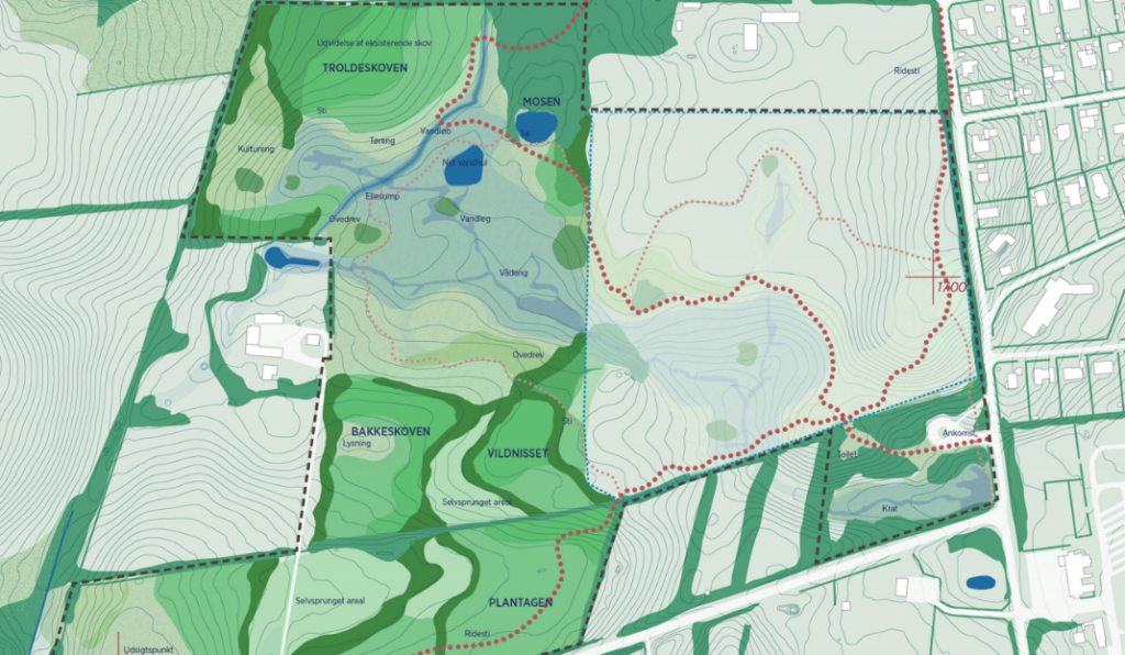 Plan and Map of Ajstrup Forest